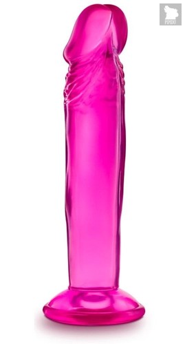 Розовый анальный фаллоимитатор Sweet N Small 6 Inch Dildo With Suction Cup - 16,5 см., цвет розовый - Blush Novelties