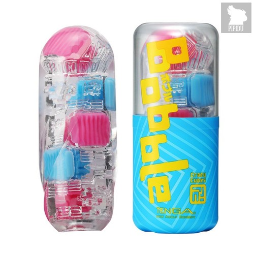 Мастурбатор Tenga Bobble Crazy Cubes, цвет прозрачный - Tenga