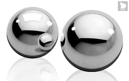 Серебристые металлические вагинальные шарики Light Weight Ben-Wa-Balls, цвет серебряный - Shots Media
