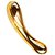 Премиум-вибромассажер, покрытый золотом, с функцией нагрева - 12 см, цвет золотой - Baile