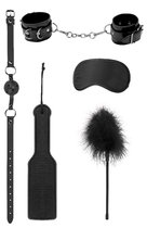Черный игровой набор БДСМ Introductory Bondage Kit №4, цвет черный - Shots Media