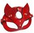 Красная игровая маска с ушками, цвет красный - Bioritm