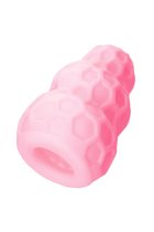 Розовый рельефный мастурбатор Flaff, цвет розовый - Toyfa
