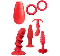 Подарочный набор для мужчин MENZSTUFF VIBRATING PLEASURE SET, цвет красный - Dream toys