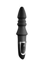 Черный конический анальный вибромассажер-ёлочка JOYFUL PLUG VIBRATOR 5.5INCH - 14 см., цвет черный - Nanma (NMC)