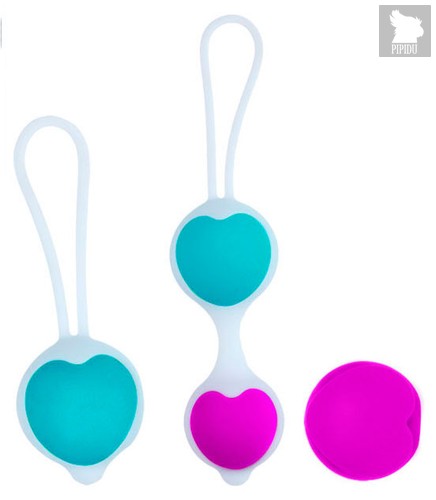 Набор вагинальных шариков Pretty Love, цвет голубой/фиолетовый - Baile