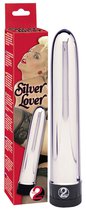 Серебристый классический вибратор Silver Lover - 19 см - ORION