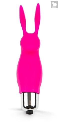 Розовый мини-вибратор в форме кролика - 9 см., цвет розовый - Brazzers