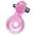 Розовое эрекционное кольцо с с вибрацией и язычком для стимуляции клитора, цвет розовый - SEXTOY