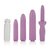Фиолетовый вибратор с насадками Dr. Laura Berman Dilators Set Of 4 Locking Sizes Plus Sleeve, цвет сиреневый - California Exotic Novelties