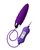 Фиолетовое узенькое виброяйцо с пультом управления A-Toys Cony, работающее от USB, цвет фиолетовый - Toyfa