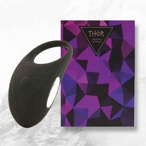 Черное эрекционное виброкольцо Thor Cockring, цвет черный - FeelzToys