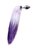 Серебристая металлическая анальная втулка с фиолетово-белым хвостом - размер M, цвет серебряный - Toyfa