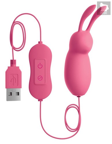 Вибропуля - кролик на USB питании OMG! Bullets #Cute USB Bullet, Pink, цвет розовый - Pipedream