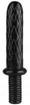Черный анальный стимулятор с ромбиками - 31 см., цвет черный - МиФ