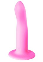 Розовый нереалистичный дилдо Stray - 16,6 см., цвет розовый - Lola Toys