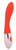 Красный изогнутый вибромассажер с 10 режимами вибрации, цвет красный - Bioritm