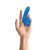 Синяя вибронасадка на палец с подвижным язычком Flick It, цвет синий - Gender x