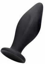 Черная анальная пробка Edgy Butt Plug - 11,4 см., цвет черный - Shots Media