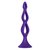 Фиолетовая анальная елочка Silicone Triple Probe - 14,5 см., цвет фиолетовый - California Exotic Novelties