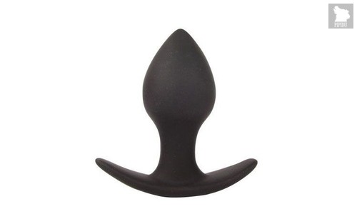 Чёрная анальная пробка с широким основанием Sex Expert - 8 см., цвет черный - Bioritm