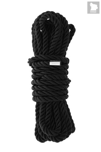 Черная веревка для шибари DELUXE BONDAGE ROPE - 5 м., цвет черный - Dream toys