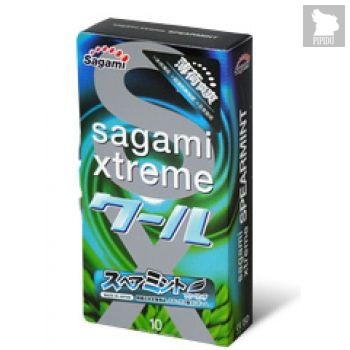 Презервативы Sagami Xtreme Mint с ароматом мяты - 10 шт. - Sagami