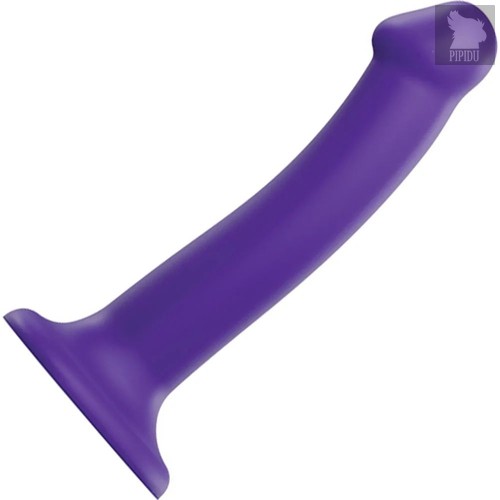 Фиолетовый фаллоимитатор-насадка Strap-On-Me Dildo Dual Density size M - 18 см., цвет фиолетовый - Strap-on-me