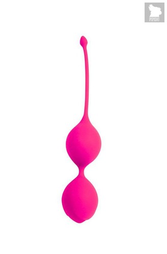 Розовые двойные вагинальные шарики с хвостиком Cosmo, цвет розовый - Bioritm