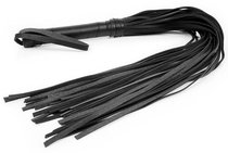 Черная многохвостая плетка с круглой ручкой - 63 см., цвет черный - Bior toys