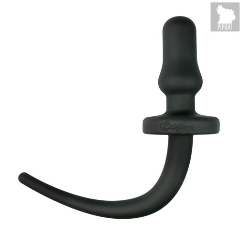 Черная анальная пробка Dog Tail Plug с хвостом, цвет черный - EDC Wholesale