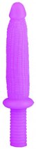 Лиловый анальный реалистичный стимулятор "Кукуруза" - 33,5 см., цвет лиловый - МиФ