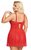 Полупрозрачная сорочка Berta, цвет красный, XL - SoftLine Collection (SLC)