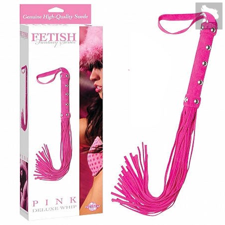 Многохвостая розовая плеть Deluxe Whip - 30 см, цвет розовый - Pipedream