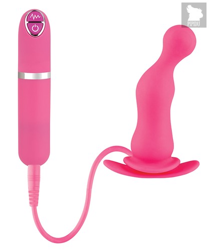 Розовая вибровтулка Dash Butt Plug With Mini Controller II - 9 см, цвет розовый - Nanma (NMC)