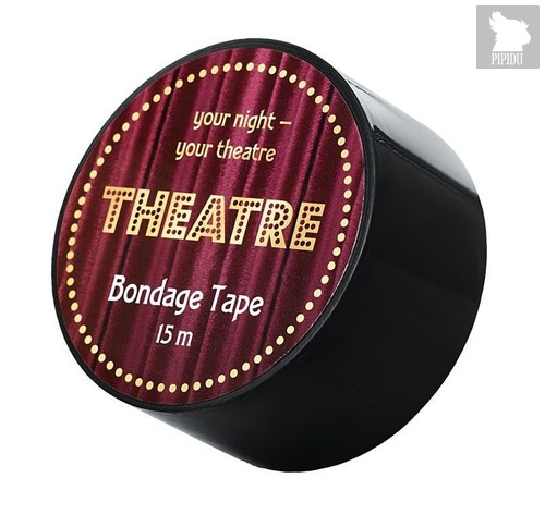 Черный бондажный скотч TOYFA Theatre - 15 м., цвет черный - Toyfa
