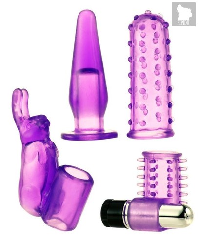 Фиолетовый вибронабор Foreplay Couples Kit, цвет фиолетовый - Me You Us