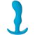 Голубая анальная пробка Mood Naughty 2 для ношения - 11,4 см, цвет голубой - Doc Johnson