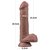 Коричневый фаллоимитатор 8 Dual Layered Silicone - 20,5 см., цвет коричневый - LoveToy