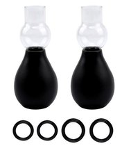 Вакуумные помпы на соски для женщин NIPPLE SUCKER SET, цвет черный - Dream toys