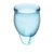 Набор голубых менструальных чаш Feel confident Menstrual Cup, цвет голубой - Satisfyer
