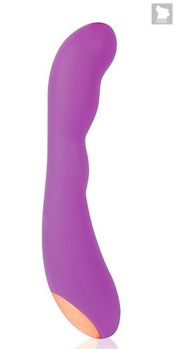 Фиолетовый силиконовый вибромассажер - 22,2 см., цвет фиолетовый - Bioritm
