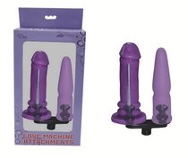 Фиолетовая двойная насадка для секс-машин - Myworld - diva