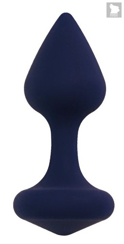 Темно-синяя анальная пробка Exo L - 9,6 см., цвет темно-синий - Le Frivole