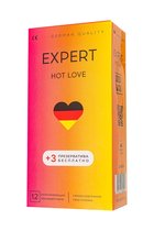 Презервативы EXPERT Hot Love с разогревающим эффектом - 12 шт.(+3 в подарок) - expert