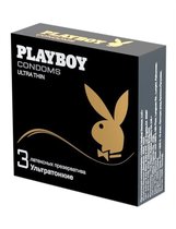 Ультратонкие презервативы Playboy Ultra Thin - 3 шт. - Playboy Condoms