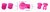 Розовый клиторальный стимулятор Caress с 5 заменяемыми насадками, цвет розовый - Adrien Lastic