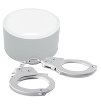 Набор для фиксации BONDX METAL CUFFS AND RIBBON: белые наручники из листового материала и липкая лента, цвет белый - Dream toys
