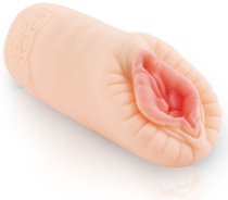 Тугой фигурный мастурбатор-вагина, цвет телесный - Toyfa