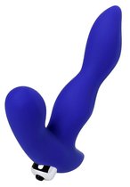 Синий силиконовый вибростимулятор простаты Stroman - 14,5 см, цвет синий - Toyfa
